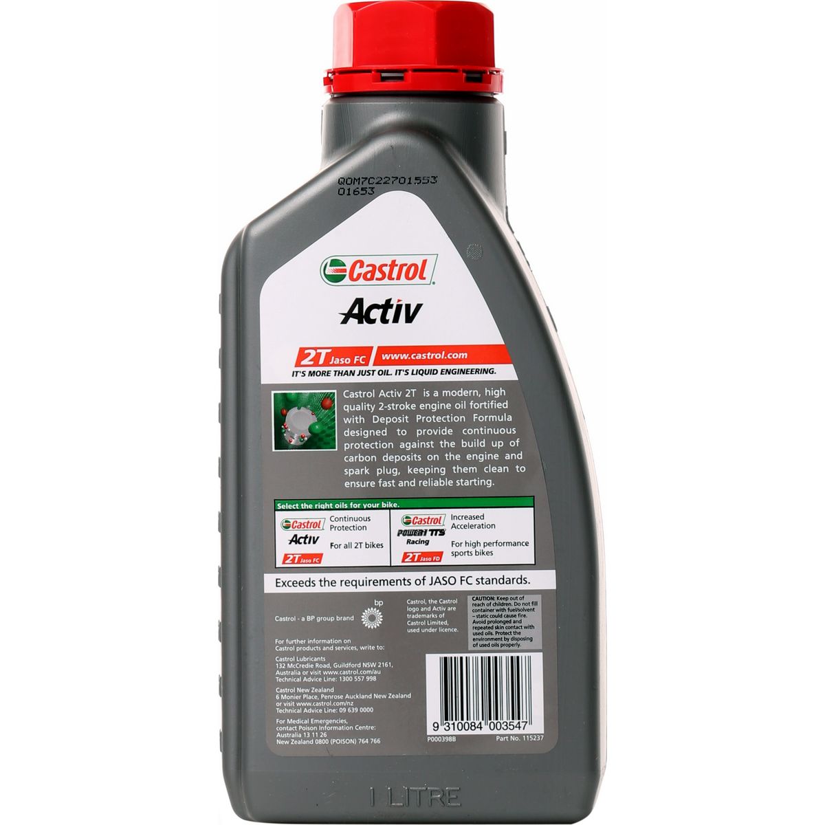 Castrol Activ 2T Motorcycle Engine Oil 1L 4100595 (115237)