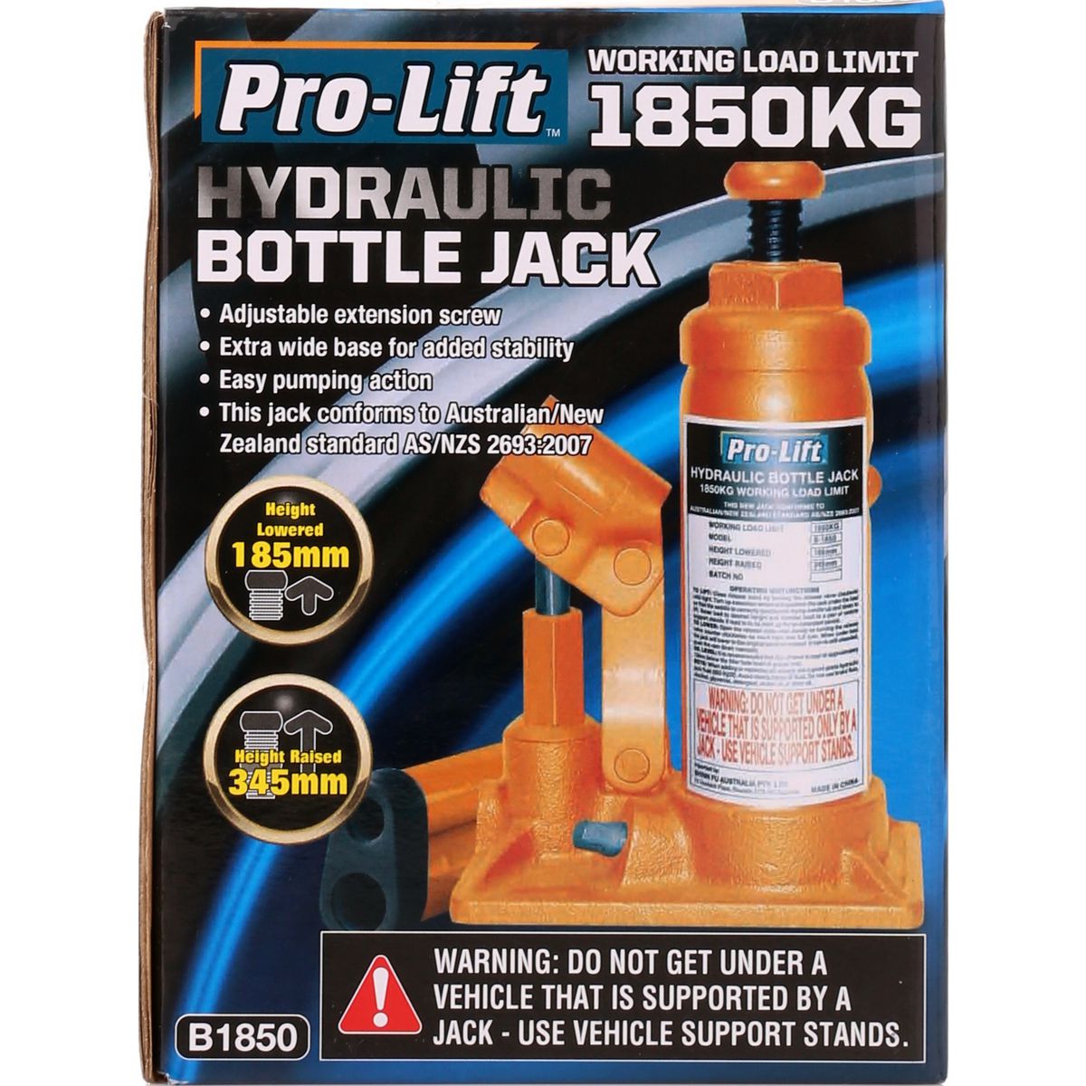 Pro-Lift Hydraulic Bottle Jack 1850kg B-1850