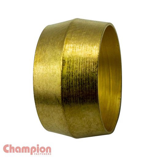 Champion Fasteners 1/4inch Compression Sleeve (Olive) Brass 103