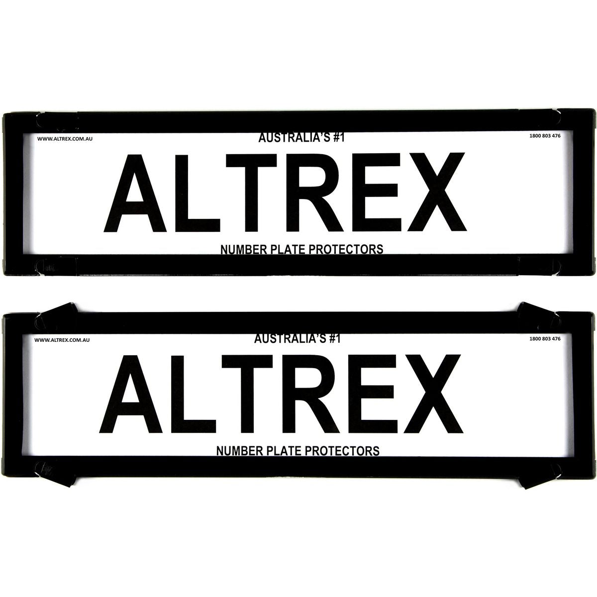 Altrex Number Plate Cover 6 Figure Black Without Lines Dual Slimline