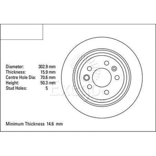 DBA Disc Brake Rotor Solid Single 303mm DBA505