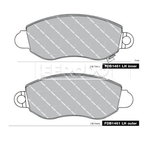 Ferodo Brake Pad Set FDB1461