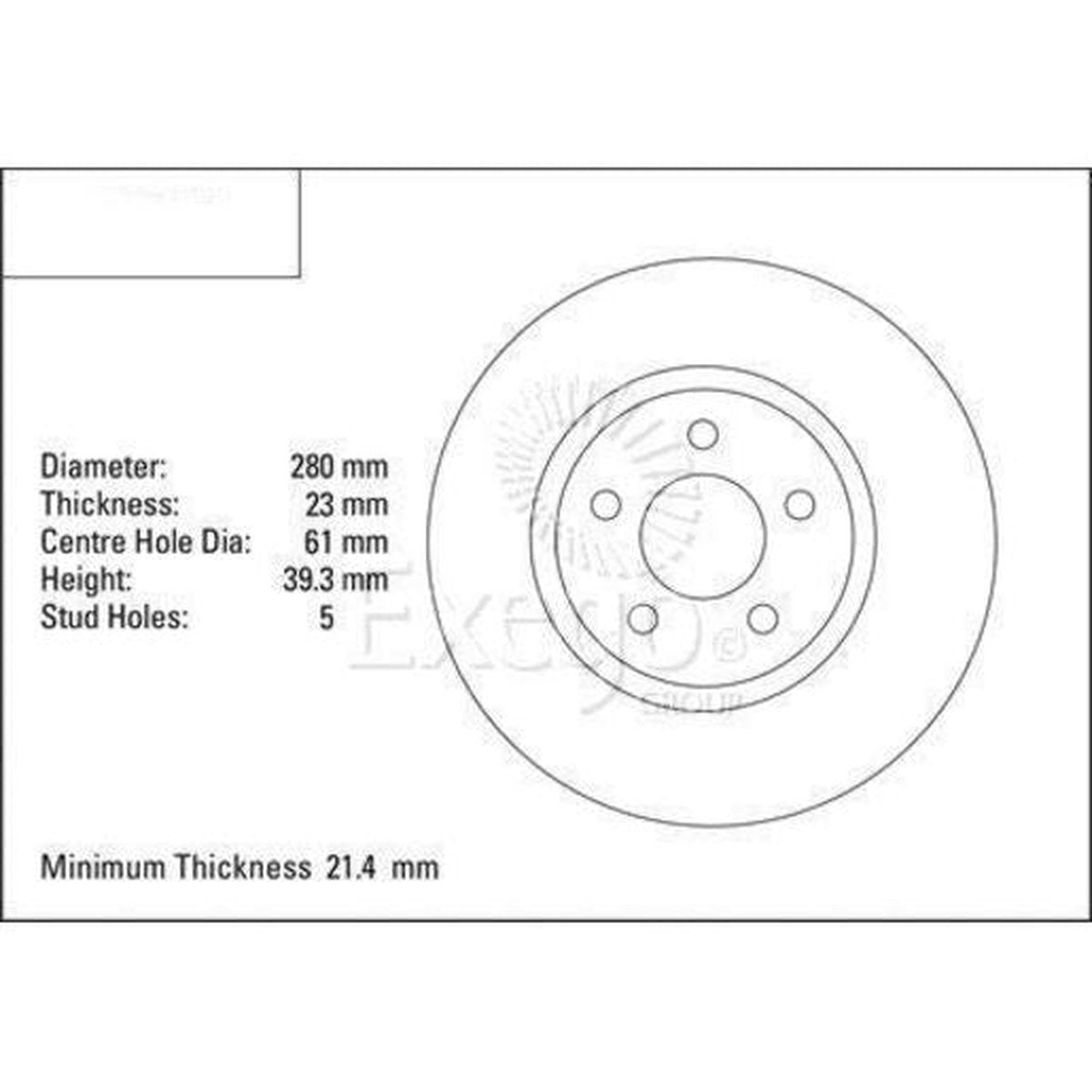 DBA Standard Brake Rotor Pair 280mm Front DBA167