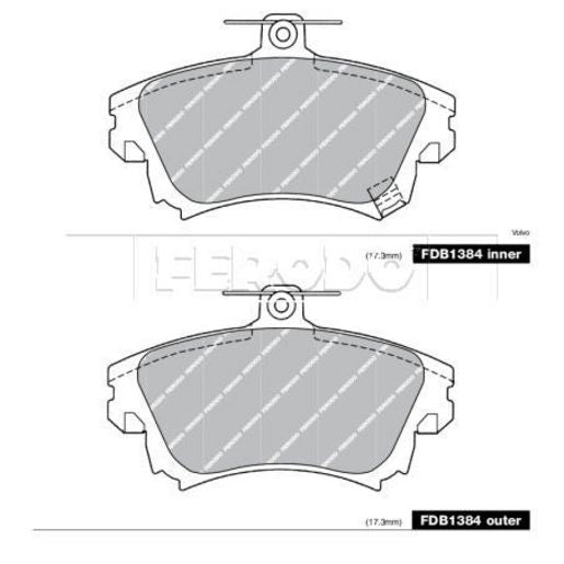 Ferodo Brake Pad Set FDB1384