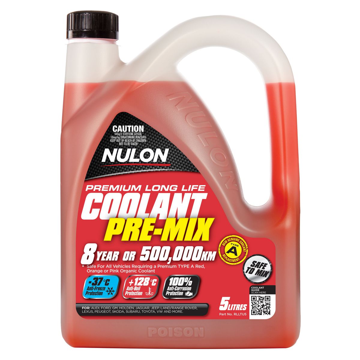 Nulon Red Premium Long Life Coolant Premix 5L RLLTU5