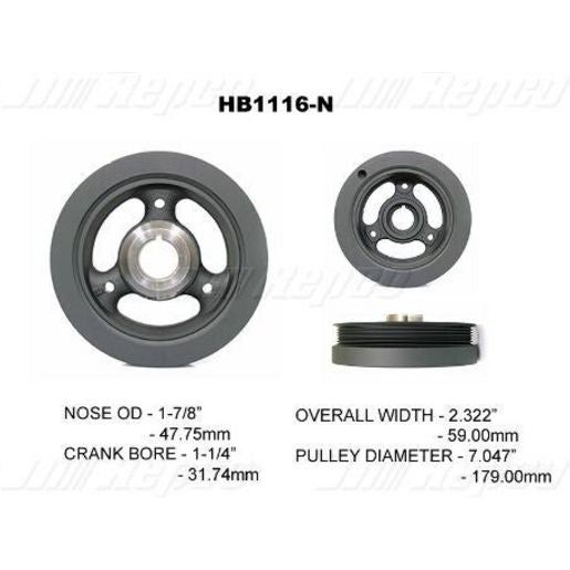 Powerbond OEM Replacement Harmonic Balancer HB1116N