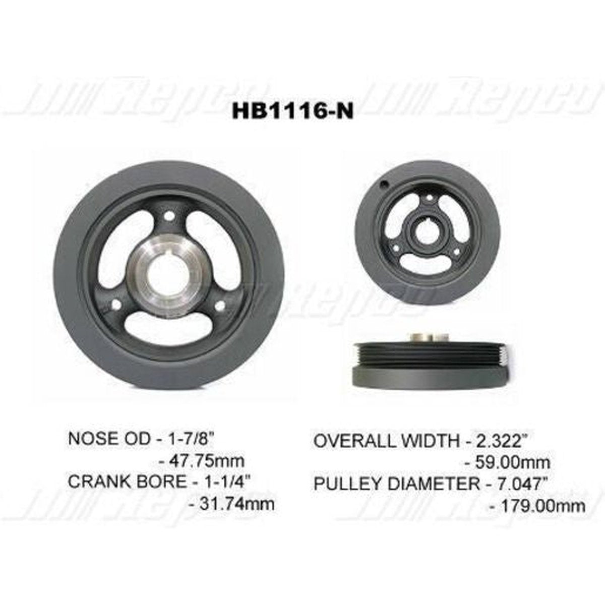 Powerbond OEM Replacement Harmonic Balancer HB1116N