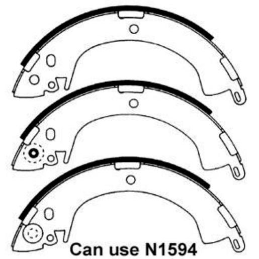 Brake Bonders Brake Shoe 254mm N1593