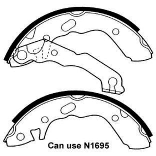 Brake Bonders Brake Shoe 180mm N1701
