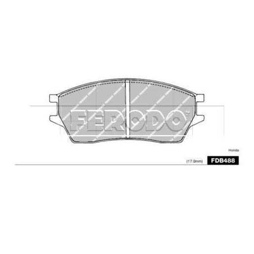 Ferodo Brake Pad Set FDB488