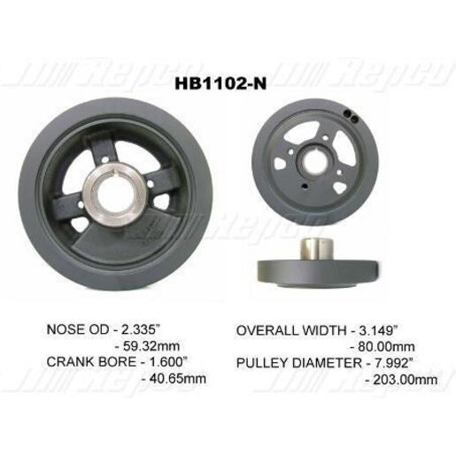 Powerbond OEM Replacement Harmonic Balancer HB1102N