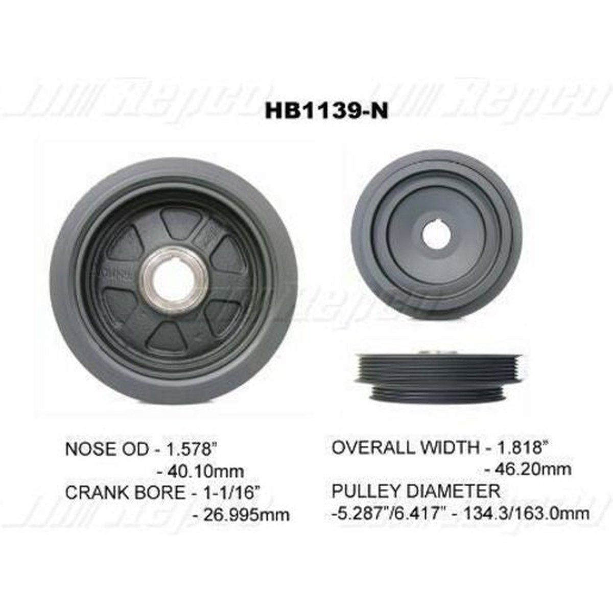 Powerbond OEM Replacement Harmonic Balancer HB1139N