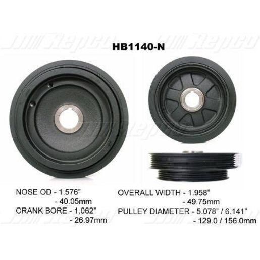 Powerbond OEM Replacement Harmonic Balancer HB1140N