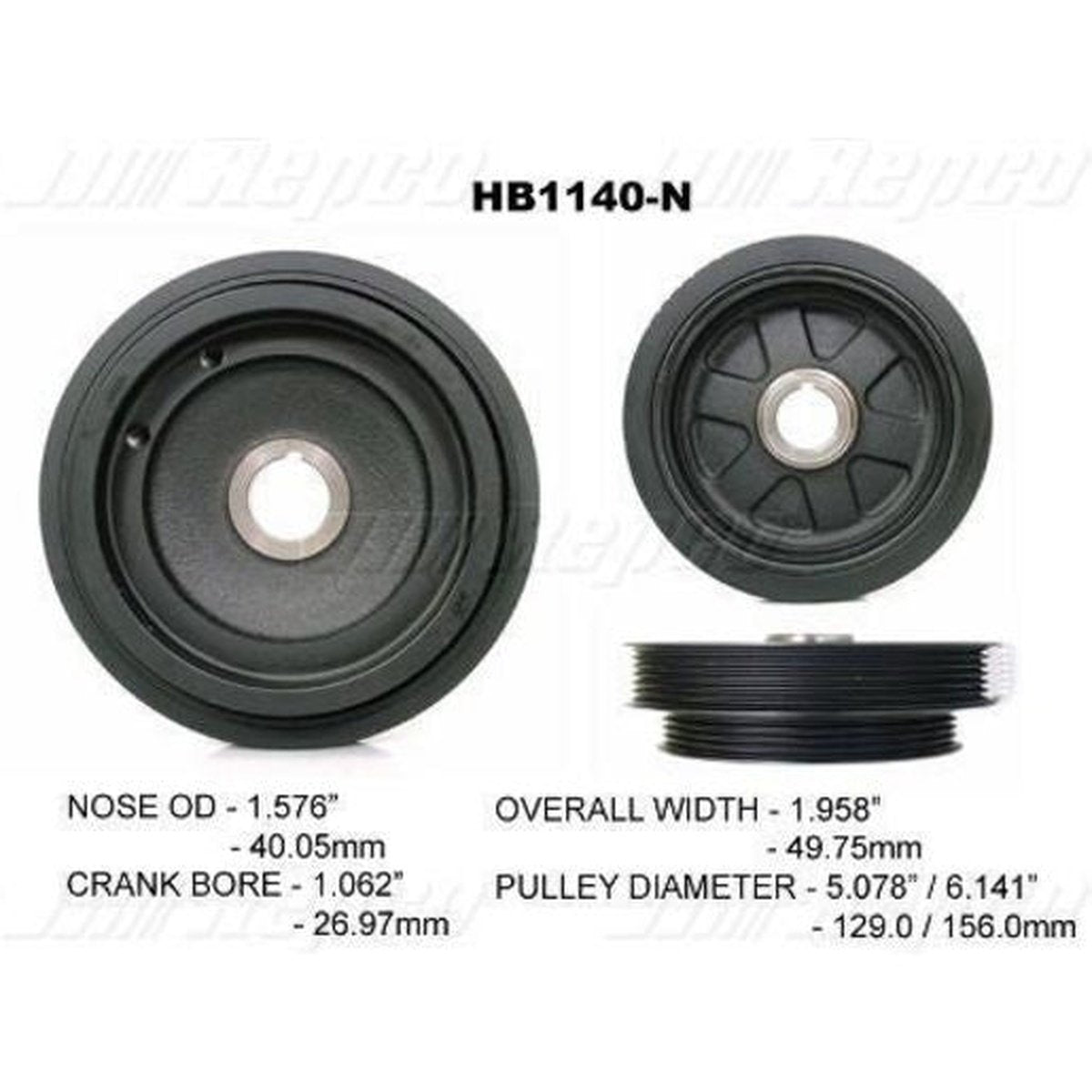 Powerbond OEM Replacement Harmonic Balancer HB1140N