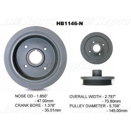 Powerbond OEM Replacement Harmonic Balancer HB1146N