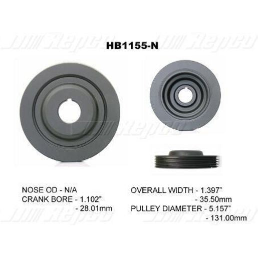 Powerbond OEM Replacement Harmonic Balancer HB1155N