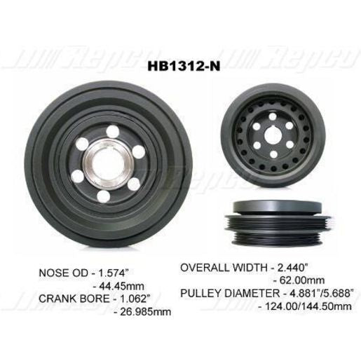 Powerbond OEM Replacement Harmonic Balancer HB1312N