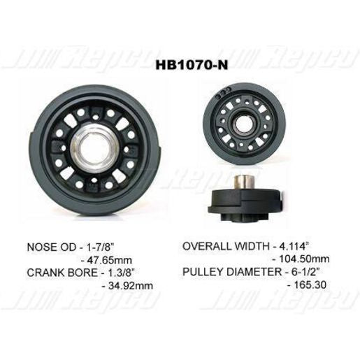 Powerbond OEM Replacement Harmonic Balancer HB1070N