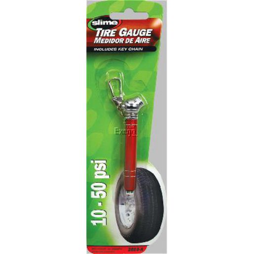 Slime Tyre Pressure Gauge Key Chain 10-15 Psi 2010-A