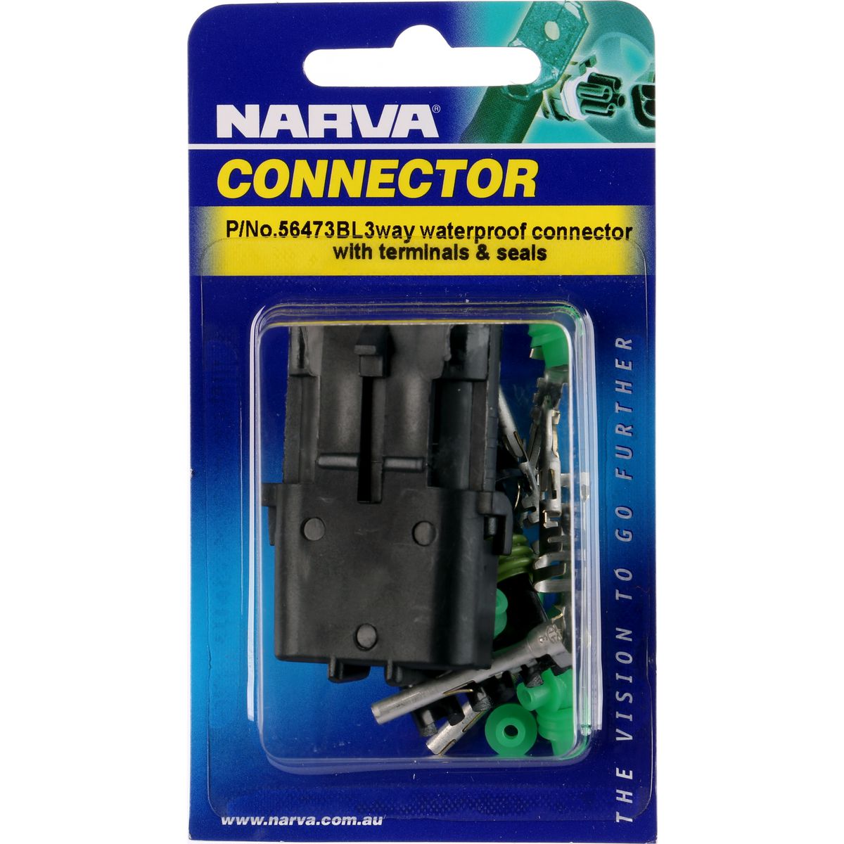 Narva Connector 3 Way Waterproof 56473BL