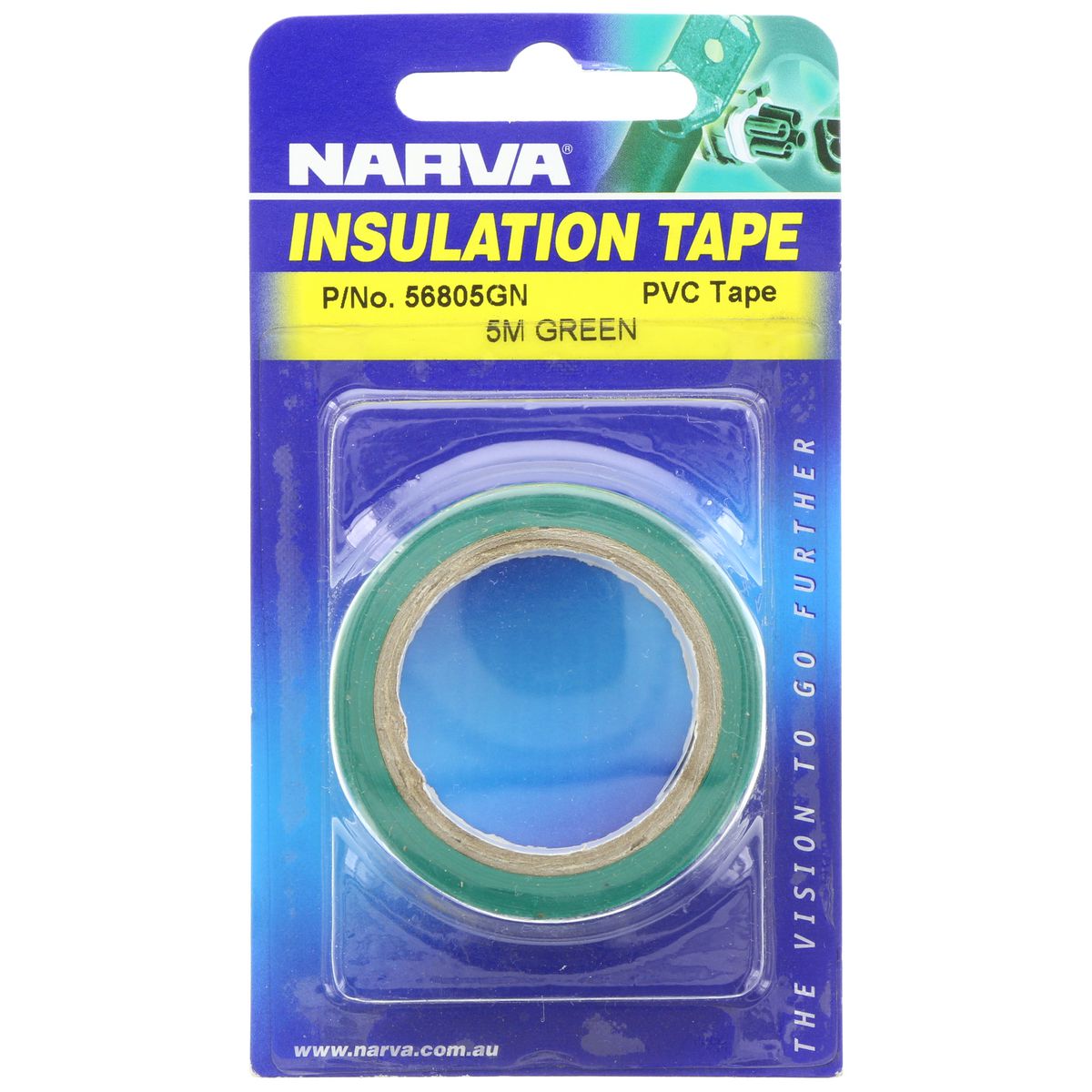 Narva PVC Insulation Tape 19mm x 5m Green 56805GN