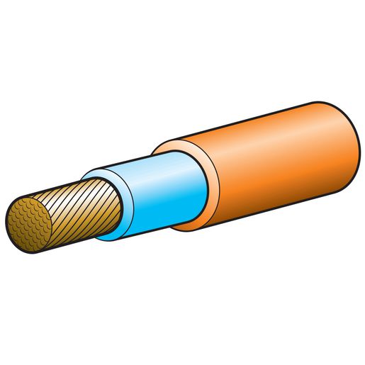 Narva 2 B&S Single Core Weldflex Cable Orange 10M 5935-10WC