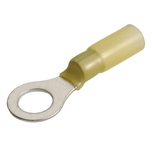 Narva Terminals Ring Adhesive Lined Yellow (50Pk) 56372