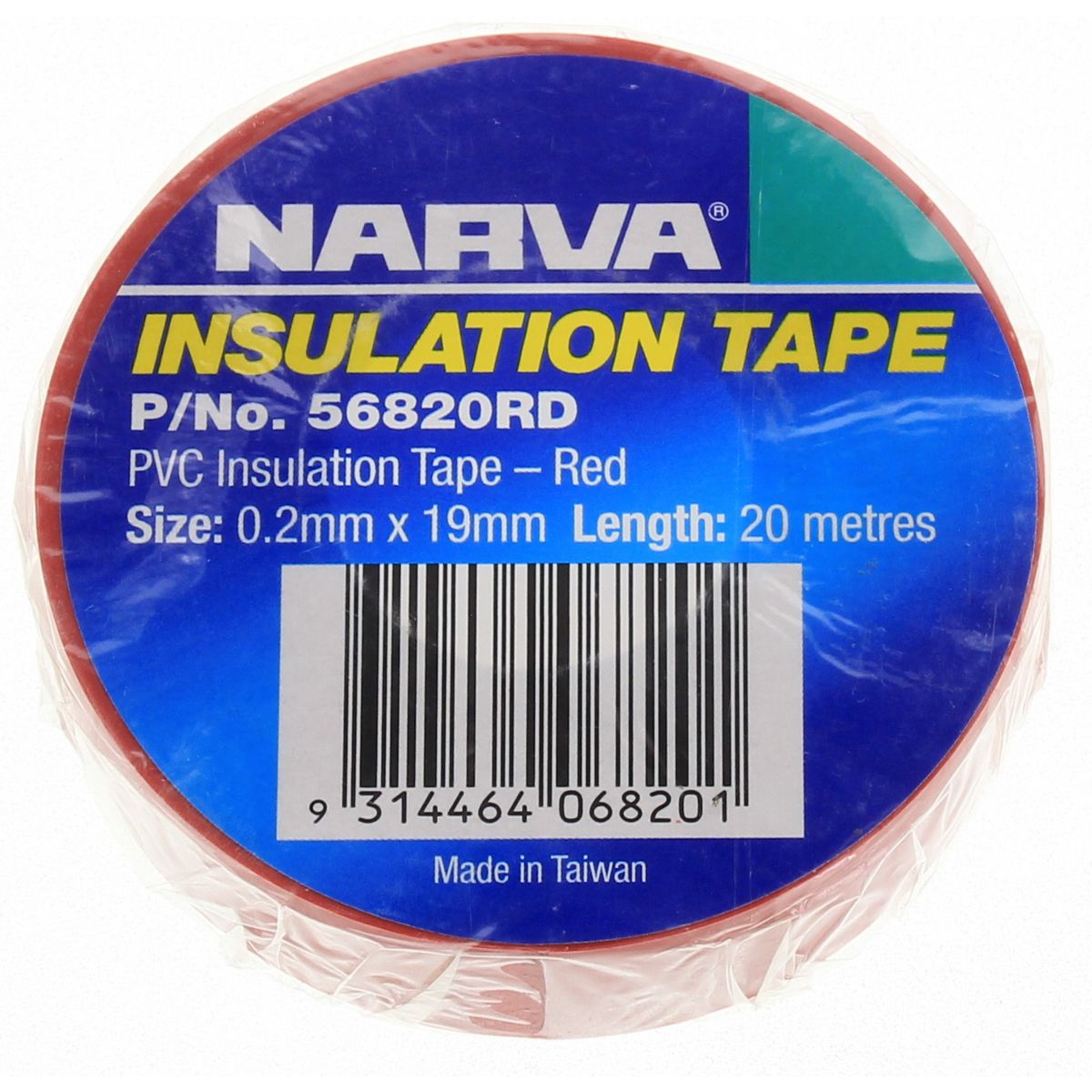 Narva PVC Insulation Tape 19mm x 20m Red 56820RD