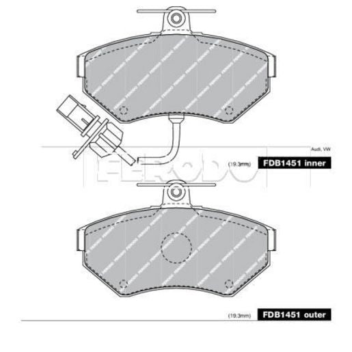 Ferodo Brake Pad Set FDB1451