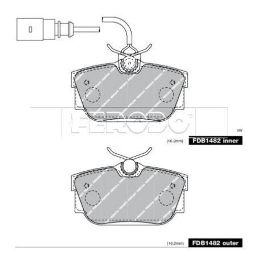 Ferodo Brake Pad Set FDB1482