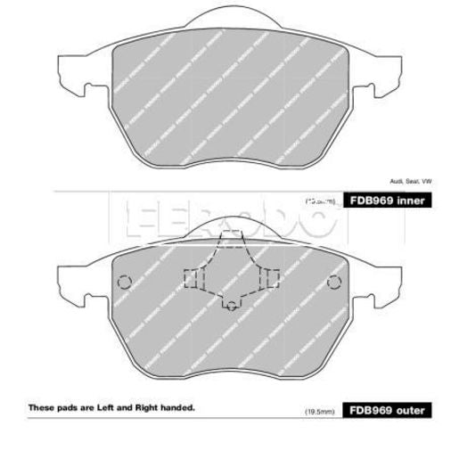 Ferodo Brake Pad Set FDB969