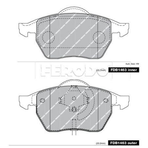 Ferodo Brake Pad Set FDB1463