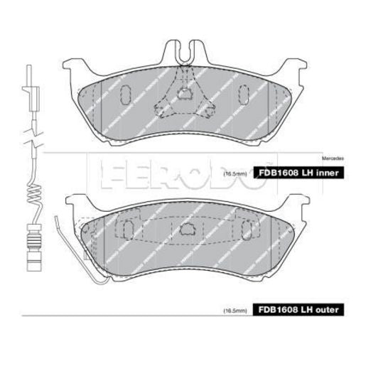 Ferodo Brake Pad Set FDB1608