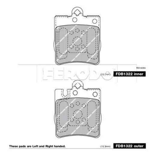 Ferodo Brake Pad Set FDB1322