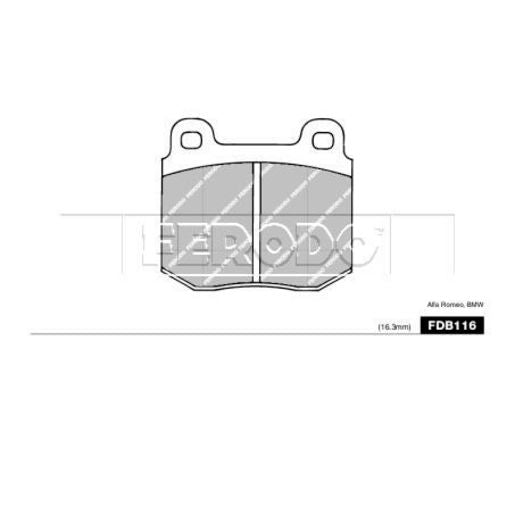 Ferodo Brake Pad Set FDB116