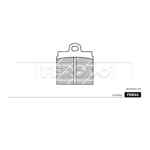 Ferodo Brake Pad Set FDB92