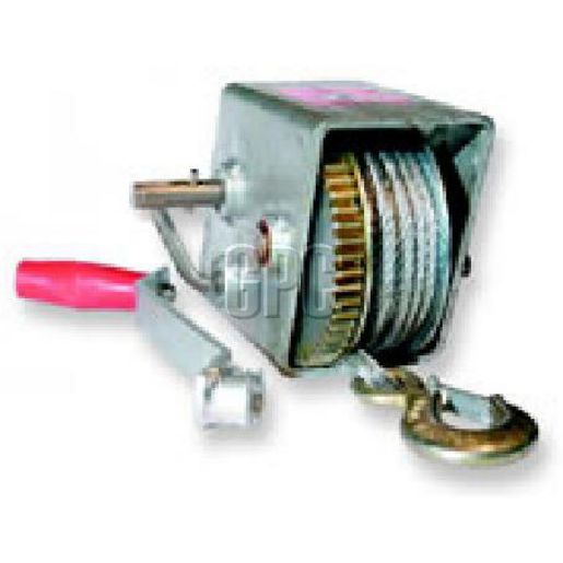 Trojan Closed Top Manual Winch 10 To 1 Ratio With Wire - 5Mm X 7M 750Kg 461020