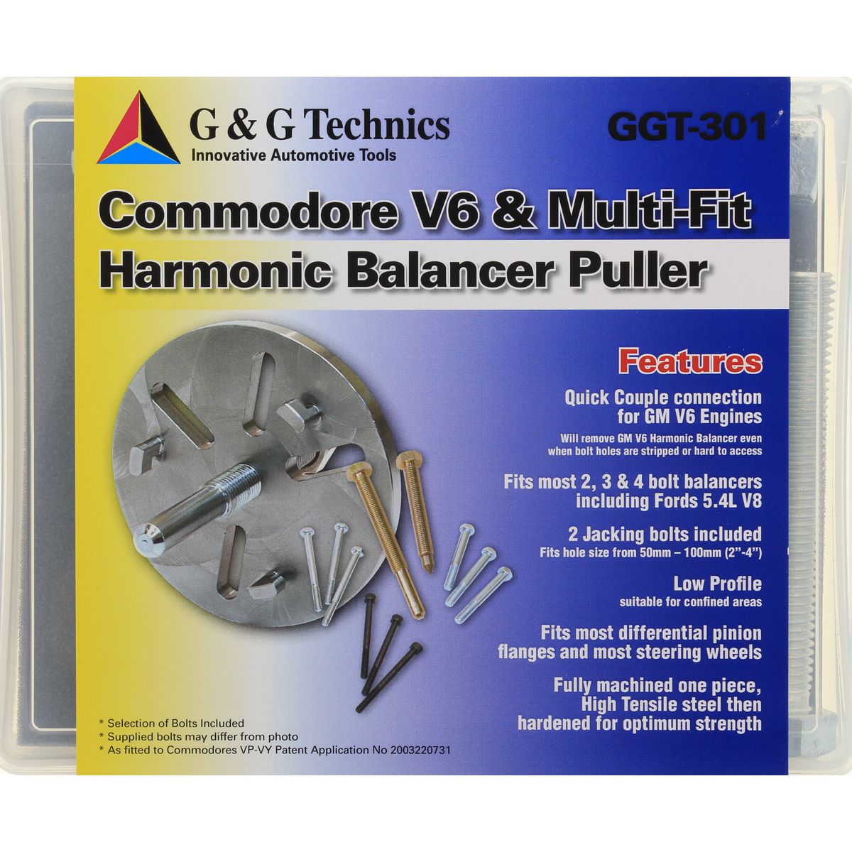 G&G Technics Harmonic Balancer Puller for Commodore V6 & Multifit GGT-301