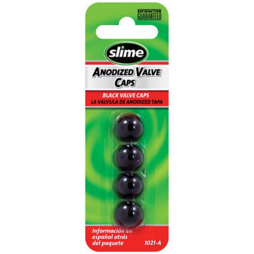 Slime Valve Caps - Anodised Black 4Pk 1021-A