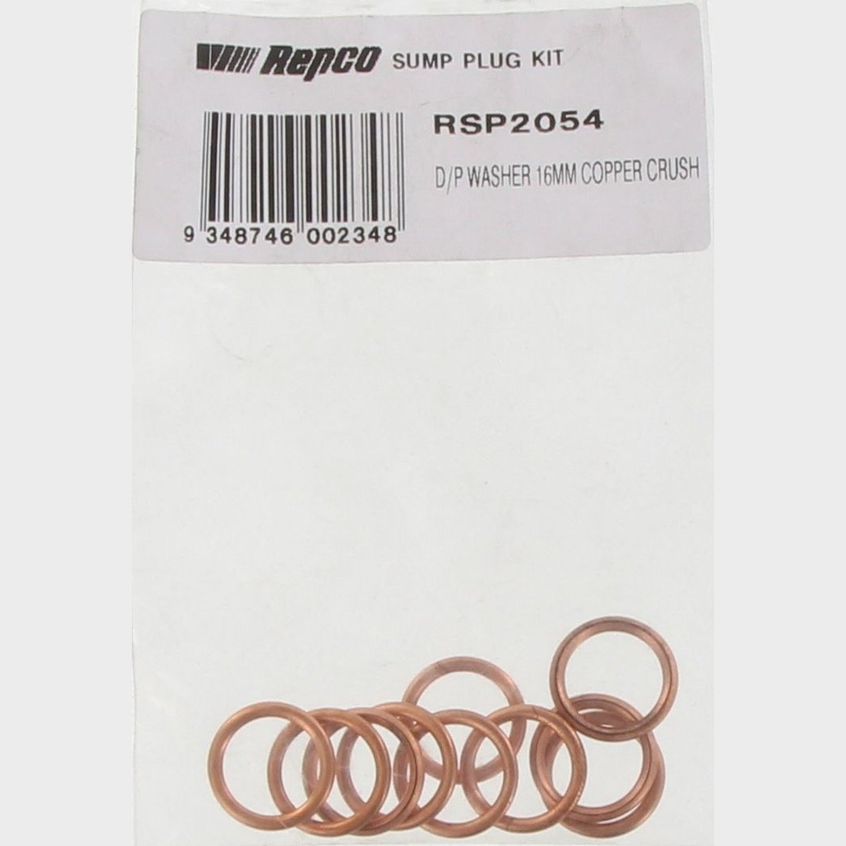 Kelpro Drain Plug Crush Washer 16mm Copper RSP2054