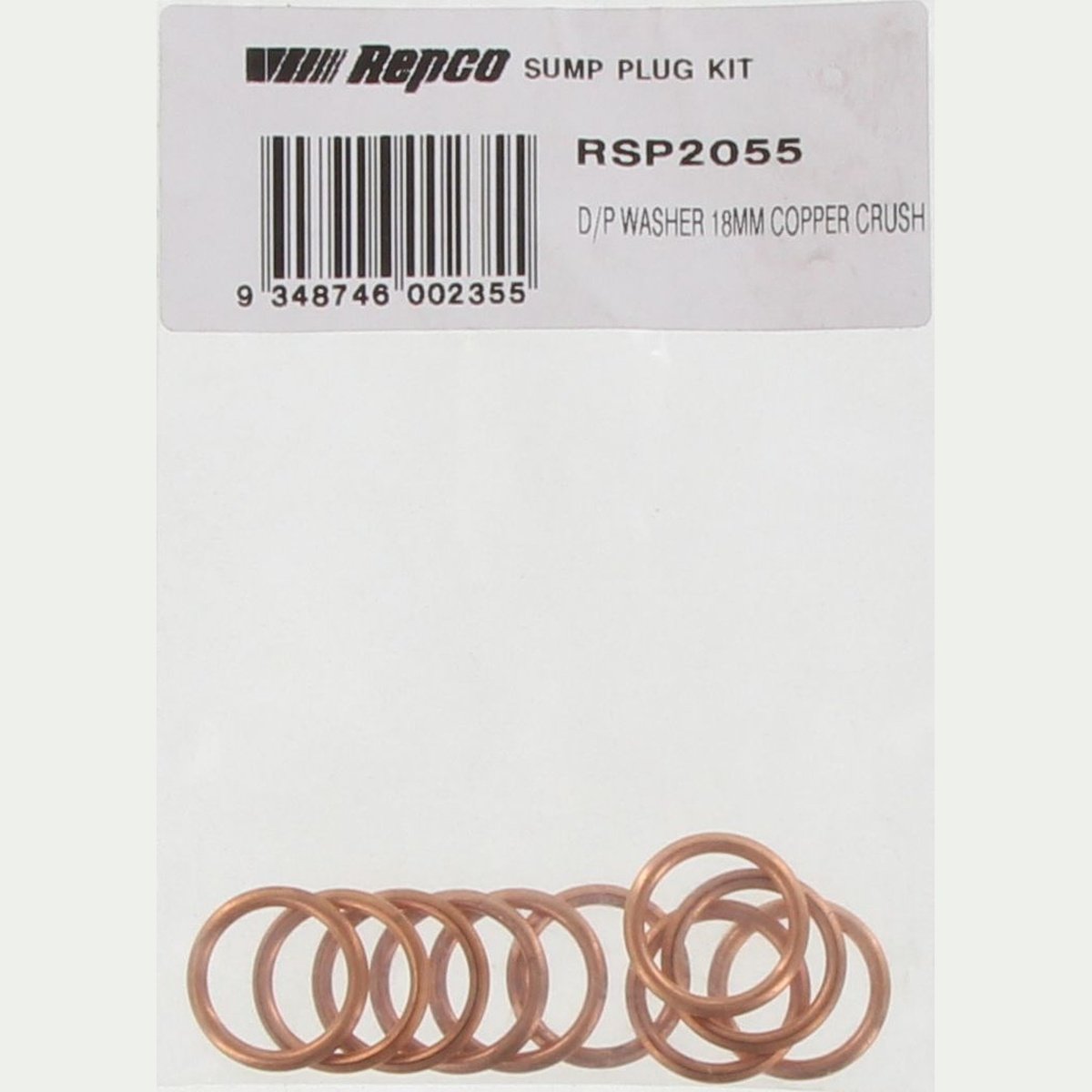 Kelpro Drain Plug Crush Washer 18mm Copper RSP2055