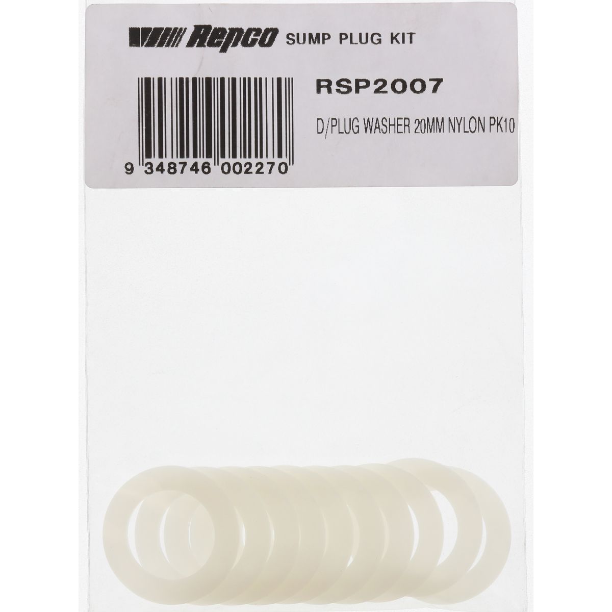 Kelpro Drain Plug Washer 20mm Nylon RSP2007