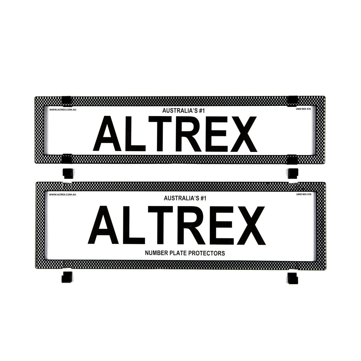 Altrex Number Plate Cover 6 Figure Carbon Fibre Without Lines Premium Combination NSW SA