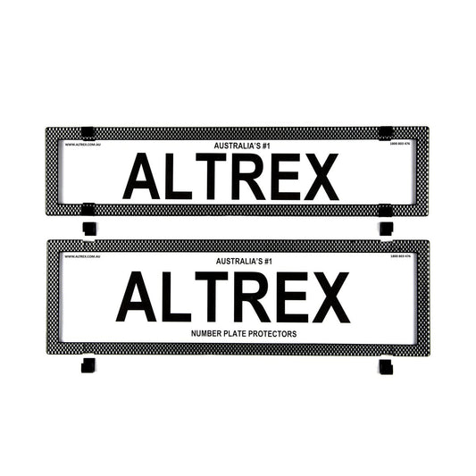 Altrex Number Plate Cover 6 Figure Carbon Fibre Without Lines Premium Combination NSW SA