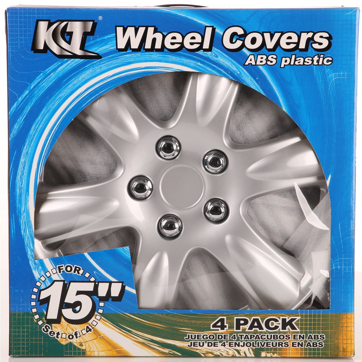 Kuan Tong Wheel Cover Set 949 Silver 15in KT949-15S/L(N)