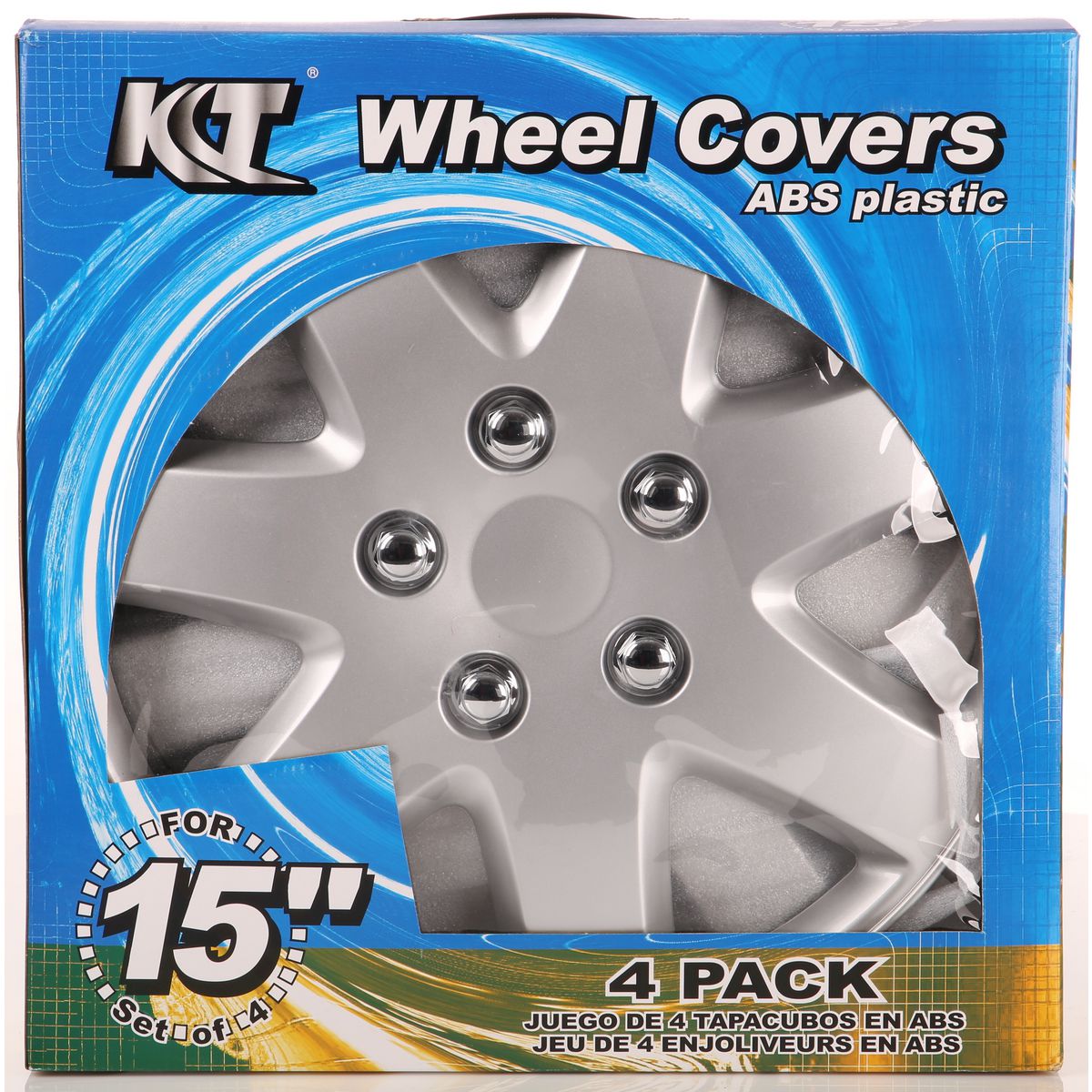 Kuan Tong Wheel Cover Set 962 Silver 15in KT962-15S/L(N)