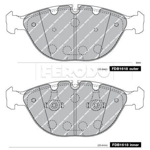Ferodo Brake Pad Set FDB1618