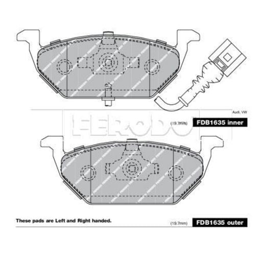 Ferodo Brake Pad Set FDB1635