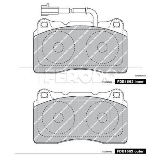 Ferodo Brake Pad Set FDB1663