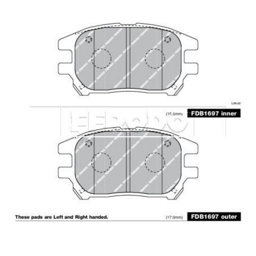 Ferodo Brake Pad Set FDB1697